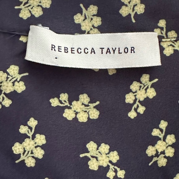 100% Silk Rebecca Taylor Fleur Floral Long Sleeve Blouse Top Size Small - Picture 3 of 8